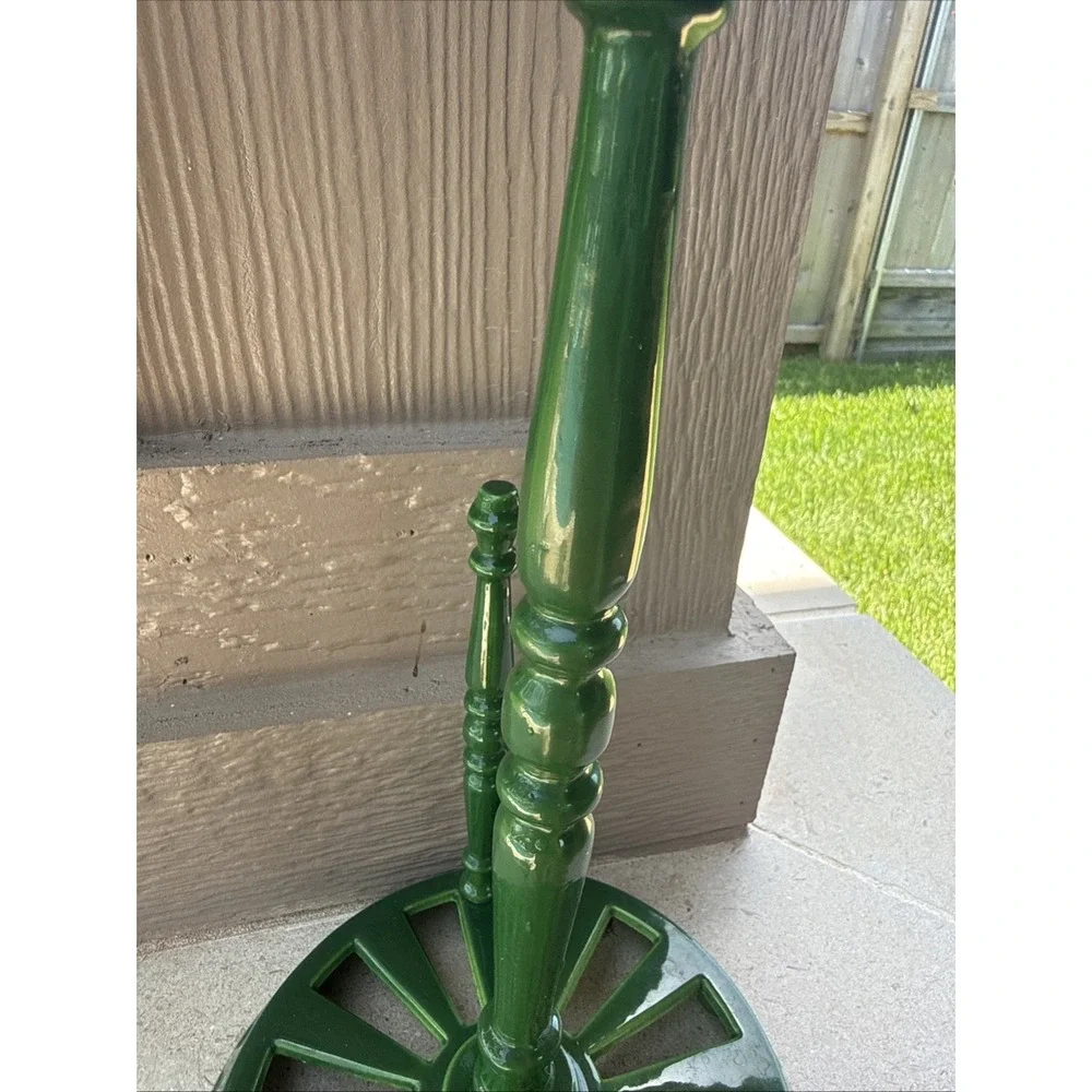 VTG Cast Iron GREEN ROOSTER Paper Towel Holder 15